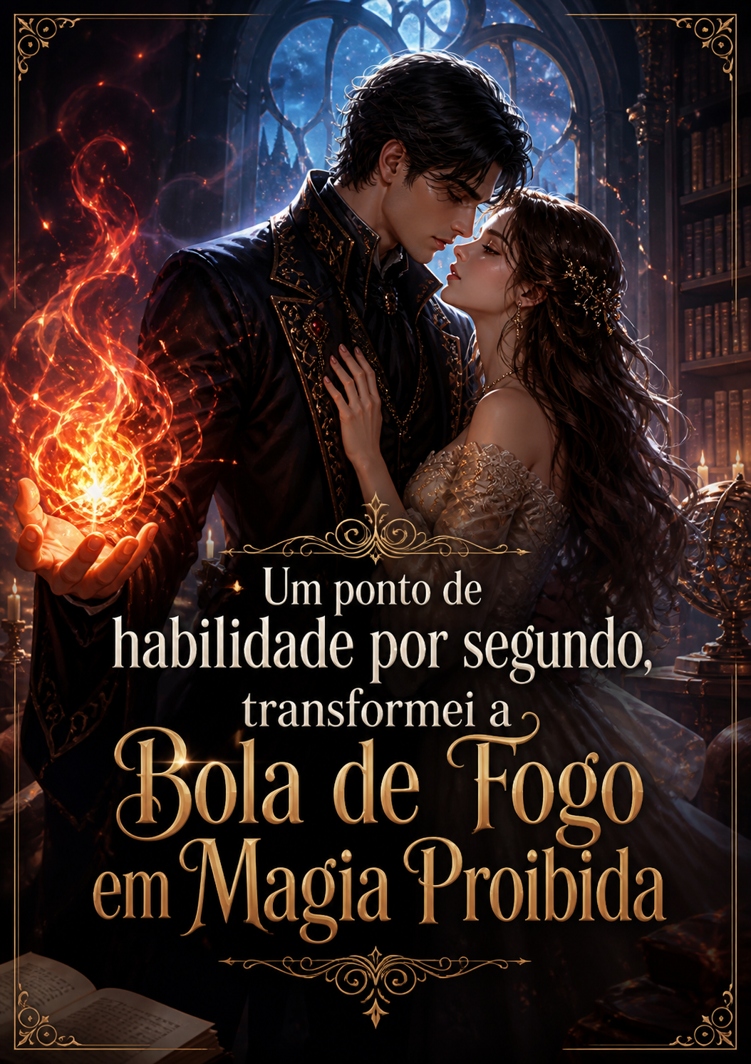 Um ponto de habilidade por segundo, transformei a Bola de Fogo em Magia Proibida